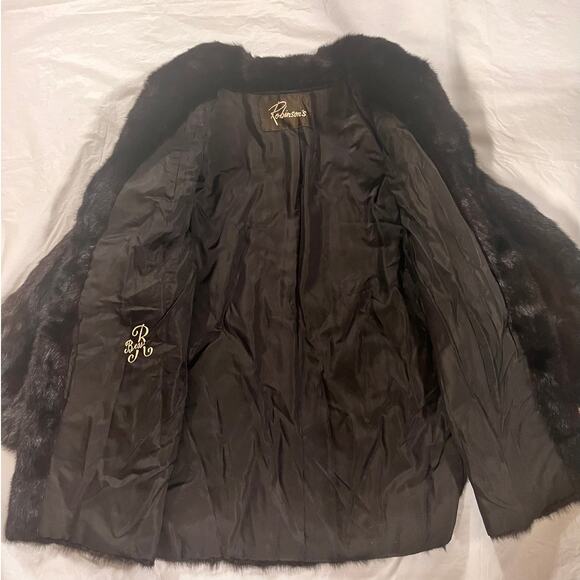 Vintage Robinson’s Fur Coat Jacket, Woman Size: M - Brown - Picture 3 of 15